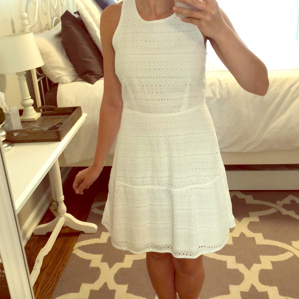 GAP white eyelet dress - size 4